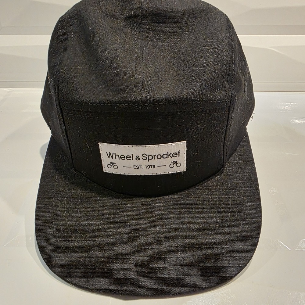 Wheel & Sprocket black 5-panel "camper" style hat